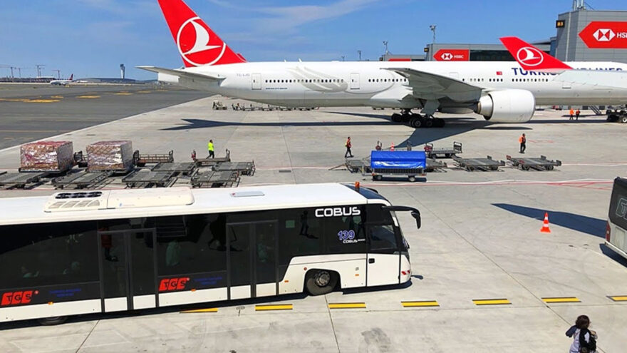 THY’nin Otonom Otobüsleri İstanbul Havalimanı’nda İlk Testlerini Gerçekleştirdi
