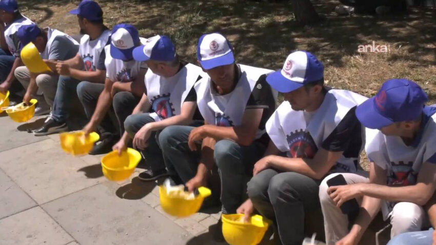 Maden iscileri oturma eylemine basladi sogan ekmege muhtac kaldik kExzvsED